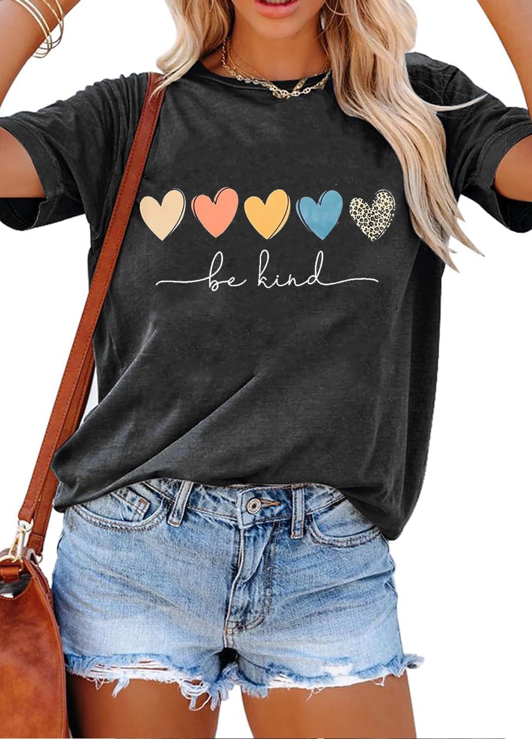 Women’s Graphic Casual T-Shirt – Trendy Short Sleeve Summer Top with Stylish Print