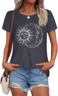 Women’s Summer Graphic T-Shirt – Casual Crewneck Short Sleeve Top for Everyday Styling