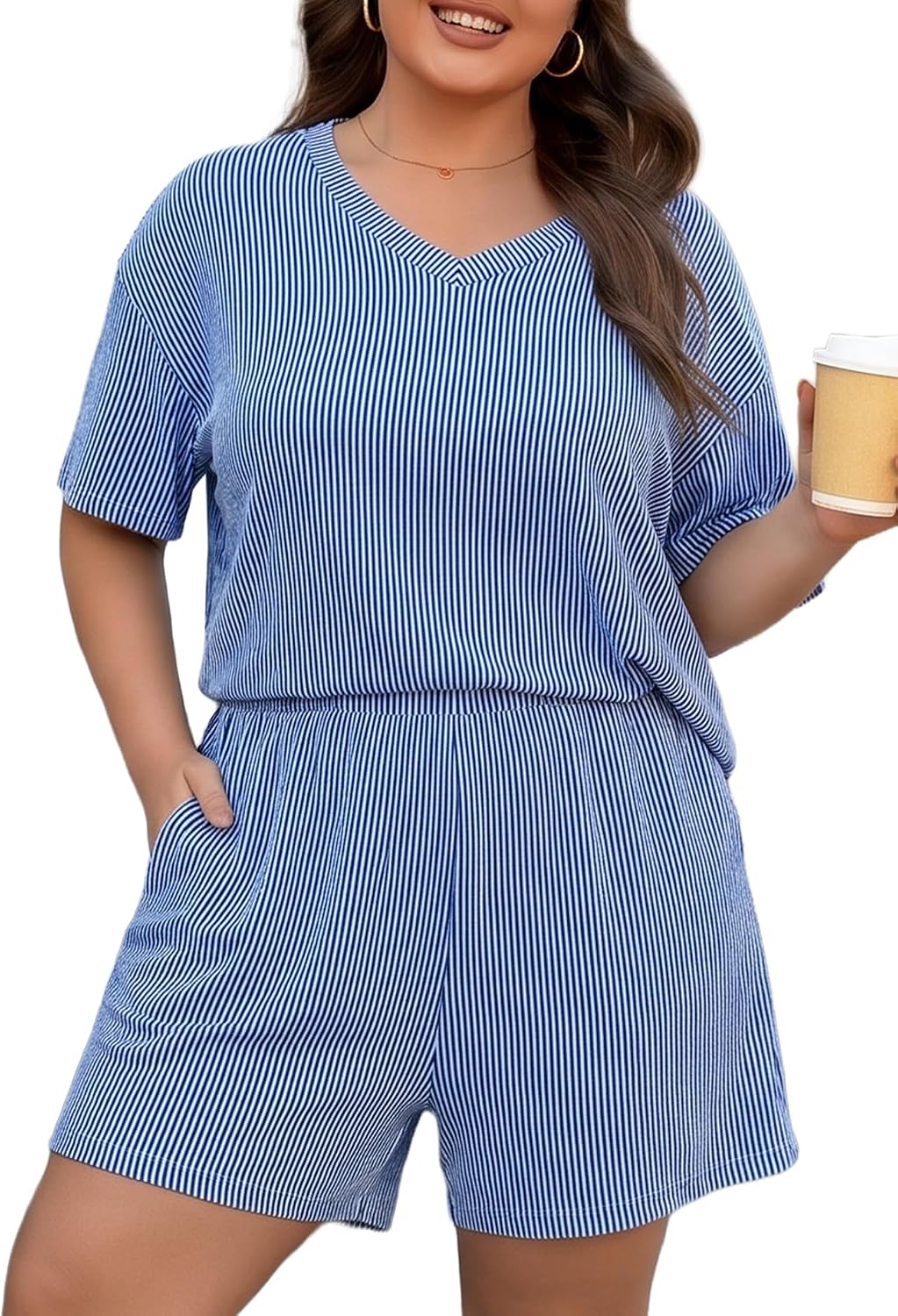 Women’s Ribbed Casual Two-Piece Set – Textured Top and Matching Pants for Everyday Wear
